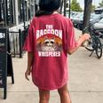 The Raccoon Whisperer Raccoon's Lover Vintage Retro Women's Oversized Comfort T-Shirt Back Print Crimson