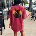Raccoon Women's Oversized Comfort T-Shirt - Back Print | Cozy Casual Wear Crimson