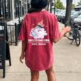 Raccoonicorn Trash Panda Women's Oversized Back Print T-Shirt Crimson
