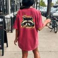 Retro Raccoon Women's Oversized T-Shirt – Live Fast Eat Trash Crimson