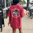 Save The Trash Pandas | Women's Oversized Comfort T-Shirt - Back Print Crimson