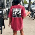 Scared Raccoon Selfie With Sasquatch Bigfoot Raccoon Women's Oversized Comfort T-Shirt Back Print Crimson
