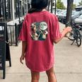 Three Possum Moon Women's Oversized Comfort Tee - Quirky Meme Back Print Crimson