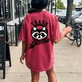 Trash Panda Raccoon Women's Oversized T-Shirt - Eco Meme Fun Crimson