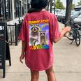 Tummy Ache Survivor Raccoon Women's Oversized T-Shirt | Comfort Fit Crimson