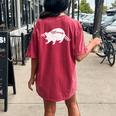 Vintage Women's Oversized T-Shirt with Retro Raccoon - Casual Charm Crimson