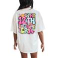 In My 12Th Birthday Era 12 Year Old Birthday Girls Groovy Women's Oversized Comfort T-Shirt Back Print Ivory
