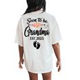Soon To Be Grandma 2025 Mother's Day For New Grandma Women's Oversized Comfort T-Shirt Back Print Ivory
