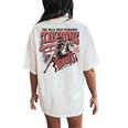 St Valentine’S Wild West Rodeo Vintage Western Horse Women's Oversized Comfort T-Shirt Back Print Ivory