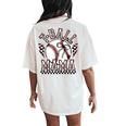 T-Ball Mama Mom Mother's Day Coquette -Ball Womens Women's Oversized Comfort T-Shirt Back Print Ivory