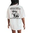 You're Either A Smart Fella Or A Fart Smella Sarcastic Women's Oversized Comfort T-Shirt Back Print Ivory