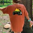 Military Grade Mental Health Women's Oversized Comfort T-Shirt Back Print Mustard