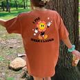 I Pee When I Laugh Embarrassing Adult Humor Offensive Women Women's Oversized Comfort T-Shirt Back Print Mustard
