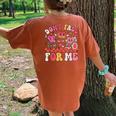 Therapy Team Physical Therapy Ot Valentine Fall Prevention Women's Oversized Comfort T-Shirt Back Print Mustard