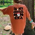 In My Soccer Mom Era Groovy Retro Soccer Mom Life Mother Day Women's Oversized Comfort T-Shirt Back Print Mustard