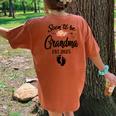 Soon To Be Grandma 2025 Mother's Day For New Grandma Women's Oversized Comfort T-Shirt Back Print Mustard