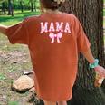 Mama Coquette Bow Retro Pink Aesthetic Mother's Day Mom Life Women's Oversized Comfort T-Shirt Back Print Yam