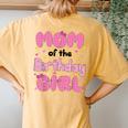 Mom And Dad Of The Birthday Girl Cat Family Party Decor Women's Oversized Comfort T-Shirt Back Print Mustard