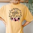 Mother Of The Groom Bridal Shower Wedding Bachelorette Party Women's Oversized Comfort T-Shirt Back Print Mustard
