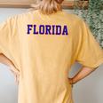 Vintage Florida Florida Retro Orange Women's Oversized Comfort T-Shirt Back Print Mustard