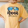 Nana Off Duty Sunglasses Palm Tree Beach Sunset Mother's Day Women's Oversized Comfort T-Shirt Back Print Yam