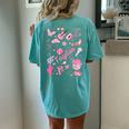 Birthday Girl Groovy Taylor First Name Personalized Heart Women's Oversized Comfort T-Shirt Back Print Chalky Mint