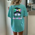 Bruh It's My 9Th Birthday 9 Year Old Birthday For Girl Women's Oversized Comfort T-Shirt Back Print Chalky Mint