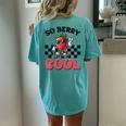 Groovy So Berry Cool Fruit Lover Strawberry Season For Boy Women's Oversized Comfort T-Shirt Back Print Chalky Mint