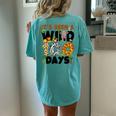 Its Been A Wild 100 Day Of School Animal Boys Girls Students Women's Oversized Comfort T-Shirt Back Print Chalky Mint