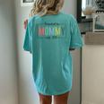 Promoted To Mommy Mama Est 2025 Soon To Be Mom Women's Oversized Comfort T-Shirt Back Print Chalky Mint