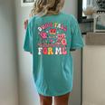 Therapy Team Physical Therapy Ot Valentine Fall Prevention Women's Oversized Comfort T-Shirt Back Print Chalky Mint