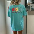 Rock Abcd Out Of School Kindergarten Teacher Appreciation Women's Oversized Comfort T-Shirt Back Print Chalky Mint