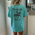 Saddle Up Buttercup Cowgirl Western Horse Riding Women's Oversized Comfort T-Shirt Back Print Chalky Mint