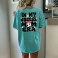 In My Soccer Mom Era Groovy Retro Soccer Mom Life Mother Day Women's Oversized Comfort T-Shirt Back Print Chalky Mint