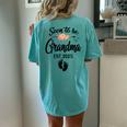 Soon To Be Grandma 2025 Mother's Day For New Grandma Women's Oversized Comfort T-Shirt Back Print Chalky Mint