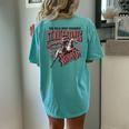 St Valentine’S Wild West Rodeo Vintage Western Horse Women's Oversized Comfort T-Shirt Back Print Chalky Mint