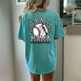 T-Ball Mama Mom Mother's Day Coquette -Ball Womens Women's Oversized Comfort T-Shirt Back Print Chalky Mint