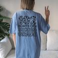 102 Day Of 2Nd Grade Dalmatian Dog Lovers Student Or Teacher Women's Oversized Comfort T-Shirt Back Print Blue Jean