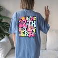 In My 12Th Birthday Era 12 Year Old Birthday Girls Groovy Women's Oversized Comfort T-Shirt Back Print Blue Jean