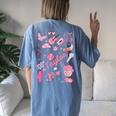 Birthday Girl Groovy Taylor First Name Personalized Heart Women's Oversized Comfort T-Shirt Back Print Blue Jean