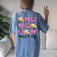 Happy Pi Day Coquette Bow Pie Numbers Math Teacher Science Women's Oversized Comfort T-Shirt Back Print Blue Jean