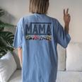 Mama Truck Mom Monster Trucks Are My Jam Truck Lovers Mother Women's Oversized Comfort T-Shirt Back Print Blue Jean