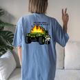 Military Grade Mental Health Women's Oversized Comfort T-Shirt Back Print Blue Jean