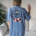 Mother Of The Groom Bridal Shower Wedding Bachelorette Party Women's Oversized Comfort T-Shirt Back Print Blue Jean