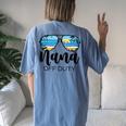 Nana Off Duty Sunglasses Palm Tree Beach Sunset Mother's Day Women's Oversized Comfort T-Shirt Back Print Blue Jean