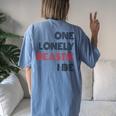 One Lonely Beastie I Be Quote Saying Humor Sarcastic Women's Oversized Comfort T-Shirt Back Print Blue Jean