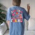 Therapy Team Physical Therapy Ot Valentine Fall Prevention Women's Oversized Comfort T-Shirt Back Print Blue Jean