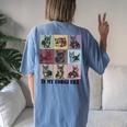 Retro In My Corgi Era Corgi Mom Dog Lover Women's Oversized Comfort T-Shirt Back Print Blue Jean