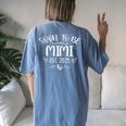 Soon To Be Mimi Est 2025 First Time Mom Mother's Day Women's Oversized Comfort T-Shirt Back Print Blue Jean