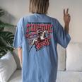 St Valentine’S Wild West Rodeo Vintage Western Horse Women's Oversized Comfort T-Shirt Back Print Blue Jean